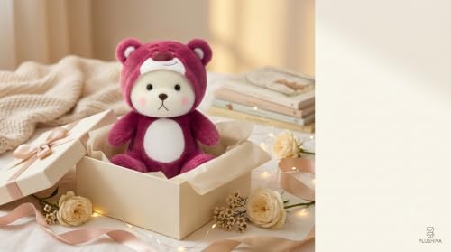 PLUSHIVA 30 cm Red Hoodie Teddy Bear - Image 4