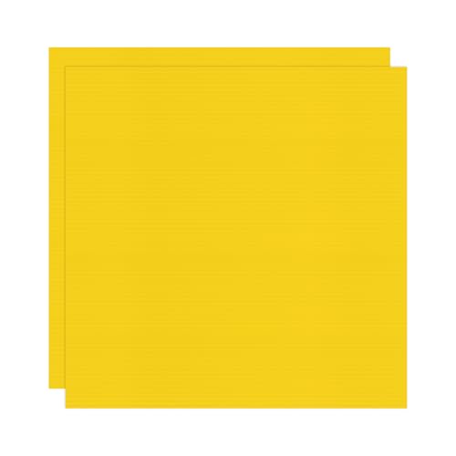 Image of M METERXITY 2-Pack Corrugated Plastic Sheets, 16 Inch x 16 Inch Waterproof Blank Corrugated Poster Board Yard Signs for Garage Sale /Office /Classroom /Party /Lawn Sign Road [3mm Thick, Yellow]