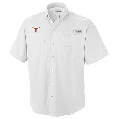 Chemise Columbia Tamiami Texas Longhorns blanche en maille ultra-légère L
