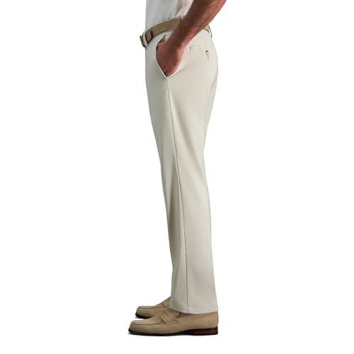 Image of Haggar Men's Cool Right Performance Flex Straight Fit Flat Front Pant