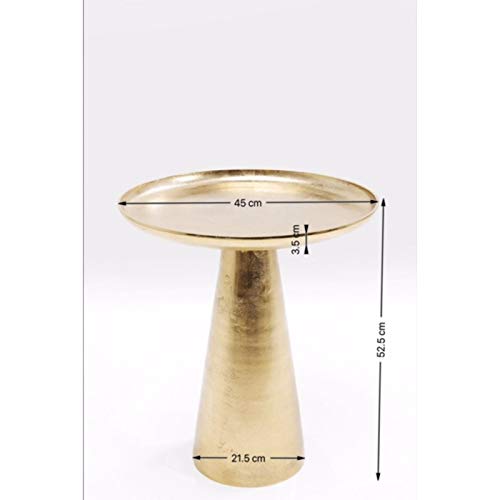 Mesa de sofa redonda color oro para decorar salones modernos y dormitorios 4