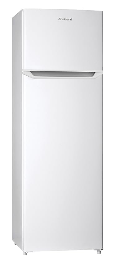 Corbero - Frigorífico 2 Puertas | CF2PH1664W | 58x55x164,5 | Capacidad 248L | Luz Interior | Crisper | Balcones Ajustables | Descongelación Manual | Estantes de Cristal | 40 dB | Blanco