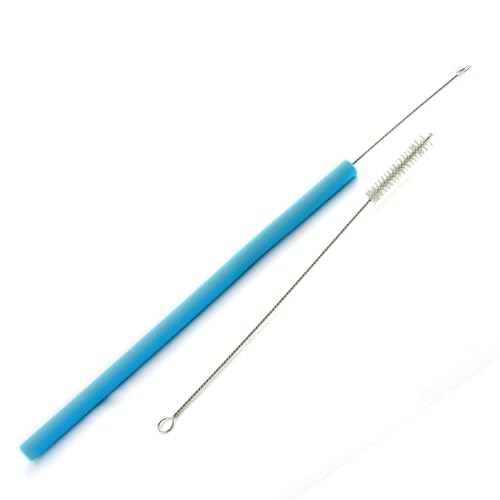 Pitillos reutilizables de silicona Norpro jumbo con cepillos miniatura 3