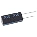 NTE Electronics VHT68M25 Series VHT Aluminum Electrolytic Capacitor, Radial Lead, 105 Degree Max Temp, 68 µF Capacitance, 20% Tolerance, 25V