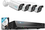 Reolink 4K 8CH PoE Security Camera System H.265, 4pcs 8MP Weatherproof Person/Vehicle/Pet Smart Detection Outdoor PoE IP Cameras, 8-Channel NVR with 2TB HDD for 24/7 Recording, RLK8-800B4