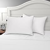 Nautica Home All Sleep Position Medium/Firm Set of 2 Bed Pillows for Sleeping, King, White