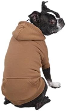 Zack & Zoey Polyester Fleece Lined Dog Hoodie, X-Small, Brown
