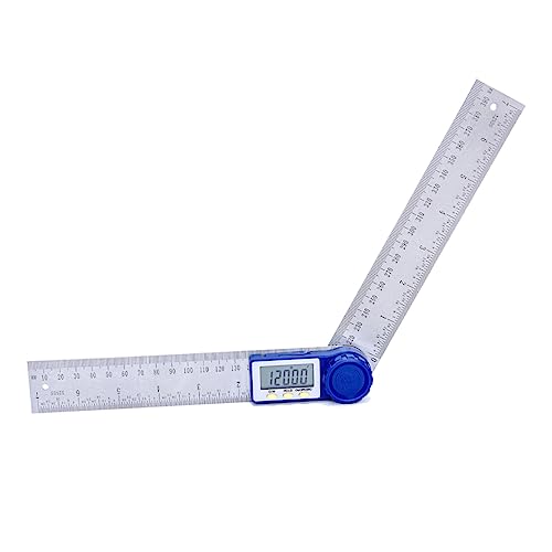 Operitacx Righello Digitale Angolare Acciaio Inossidabile Misuratore e Portatile per Falegnami e Architetti Strumento e Resistente per Lavori