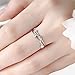 Meissa 925 Sterling Silver Rings for Women Dainty Simple Stackable Ring Handmade Cubic Zirconia Wedding Bands Gifts for Girlfriend Her Size Adjustable, Silver