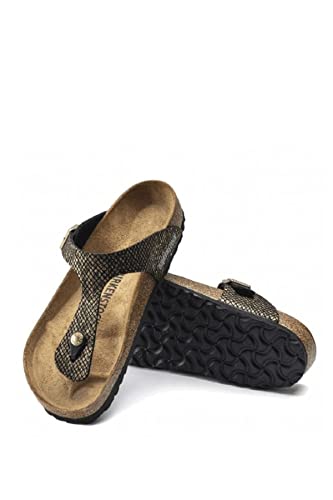 Preisvergleich Produktbild BIRKENSTOCK Damen Gizeh Sandale, Black Gold, 40 EU