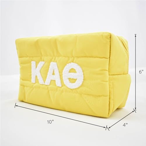 Sorority Shop Chi Omega Makeup Bag - Puffer Style with Sorority Letters, Travel Cosmetic Bag with Zipper Closure, Perfect Chi Omega Sorority Gifts for Women2