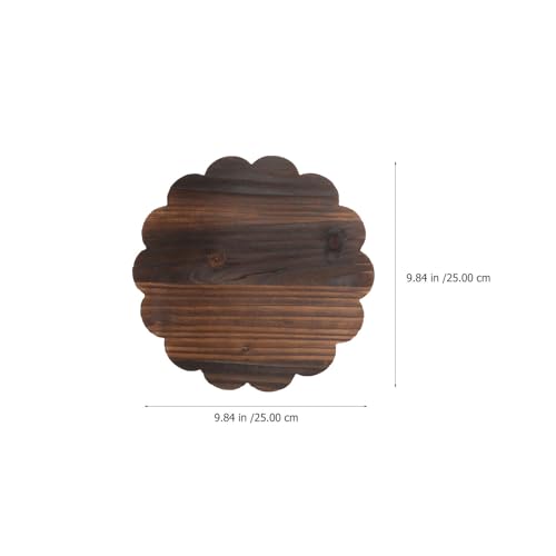 Support pour pots de fleurs marron bois pour déplacer sans effort - 3