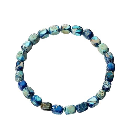 Bracelet perles de pierre vintage naturel élastique femme homme tendance