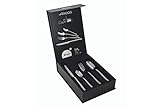  Arcos Séries Capri - Boîte Cadeau Ensemble de Couverts 24 pièces (6 Couteaux + 12 Cuillère + 6 Fourchette) - Monobloc d\'une Pièce Acier Inoxydable Couleur Argent