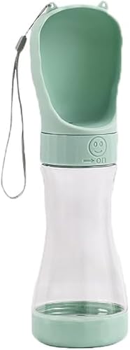 FWYTT 猫です 犬です 水飲み器です 給餌器です 随時補充します 携帯用です 迅速です 密閉して水漏れを防ぎます 回転して水を出しますセキュリティロックです (グリーンです,水の入ったコップをあげます)