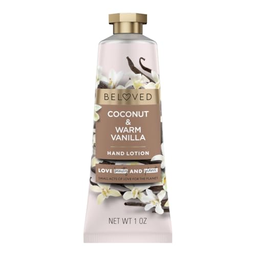 LBP Beloved Hand Lotion 1oz Travel Size Hydrating Moisturizer (Coconut & Warm Vanilla)