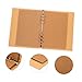 Artibetter 1set Loose Leaf Binder Cover Kraft Paper Lightweight and Portable Notebook Case for School Office and Organization Refillable Design Cardstock Pages