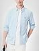Lacoste Men's Regular Fit Stretch Plaid Shirt, Flour/Khaki, X-Small/Small