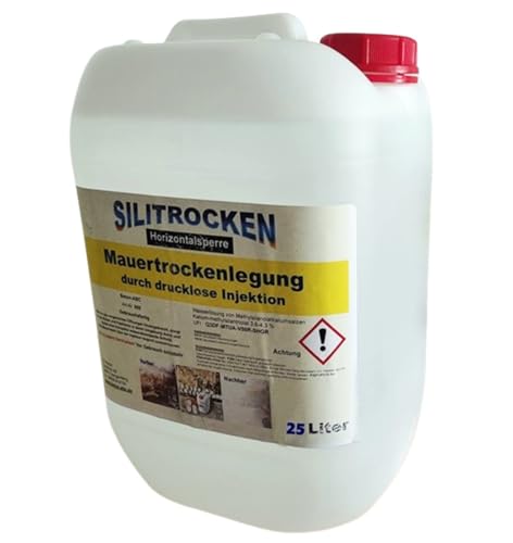 Horizontalsperre - Nachfüllkanister (25 L) - Verkieselungsmittel für Mauerwerkstrockenlegung Horizontalsperre - Nachfüllkanister (25 L) - Verkieselungsmittel für Mauerwerkstrockenlegung