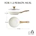 SENSARTE Nonstick Ceramic Frying Pan with Lid 8/9.5/10/11/12.5 Inch Omelet Pan Skillet, Free of Intentionally Added PFAS/PTFE Non-toxic Chef's Pan Induction Compatible Pan, Heat Resistant Handle