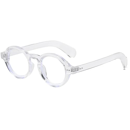 Image of Round Black Glasses for Men Women Thick Circle Blue Light Glasses Hippie Costume Eyewear