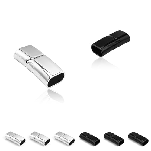 HERKINDNESS Magnetverschluss Armband, 8 Stück Armband Verschluss Magnetisch, Armband Verschluss aus Legiertem Material, für Selbermachen, Täglichen Tragen oder als Geschenk