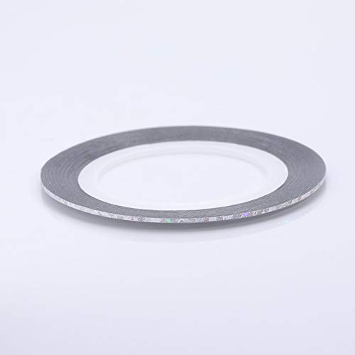 HZWLF Nail Art Tool, Holographic Roségold Silber 3D Nagelaufkleber Kurve Streifenlinien Nägelaufkleber Klebestreifen…