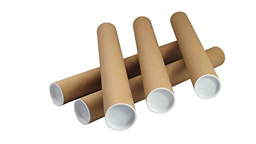 100 A2 Postal Tubes With End Caps – 460mm X 50mm Mailing Tubes For Posters, Documents & Artwork-371966