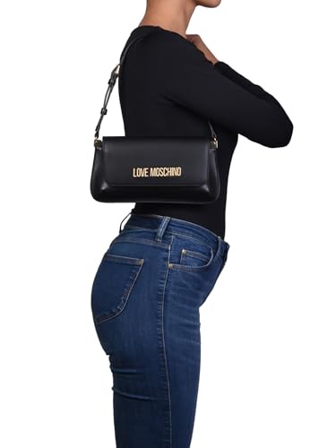 Moschino Borsa Donna Love Piatta a Spalla in Ecopelle Nero BS25MO37 JC4058PP1MLO0000, black, Einheitsgröße4