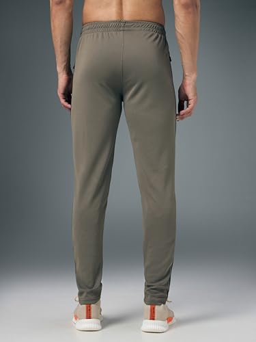 Image of TECHNOSPORT Men's Slim Fit Mid Rise Solid Trackpant with Techno Dry for Gym, Workout & Sports