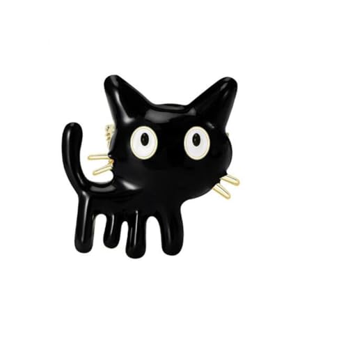 Image of Lovely Enamel Cat Brooch Black Pet Animal Badge Party Casual Brooch Collar Pin Lapel Pin Decorative Brooch Jewelry Gift