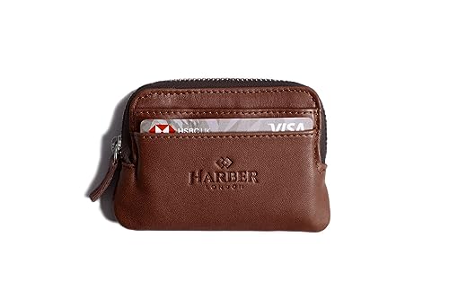 Harber London - Cartera De Piel con Cremallera | Color: Marrón Oscuro...
