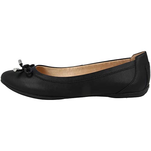 Geox Femme D Charlene Ballet Flat, Noir, 39 EU