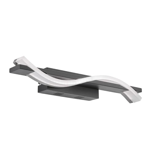 Fischer & Honsel Wandleuchte, Bridge | sandschwarz/nickelfarben matt | L: 35 cm, B: 5 cm, A: 7,50 cm| Wanddimmung 3 Stufen| 1x LED 8 Watt 1200 lm| EEG: E Fischer & Honsel Wandleuchte, Bridge | sandschwarz/nickelfarben matt | L: 35 cm, B: 5 cm, A: 7,50 cm| Wanddimmung 3 Stufen| 1x LED 8 Watt 1200 lm| EEG: E