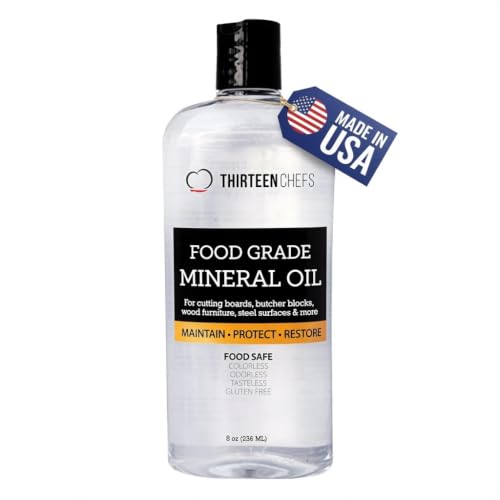 Thirteen Chefs Mineral Oil - 8 oz Food Grade...