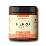 Vitalbotanics – Hierro con Vitamina C, 60 cápsulas de 500mg