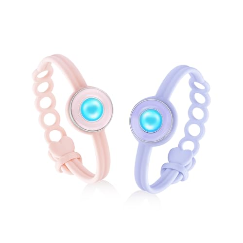Long Distance Touch Bracelets, Light up & Vibration for Love - Pair of Couples Bracelets Long Distance Relationship Gifts for Girlfriend, Mother-Daugh