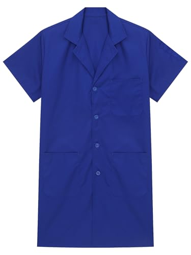 Image of TiaoBug Men's Unisex Wear Resistant Dustproof Work Coat Overall Short Sleeve Jacket Lab Coat