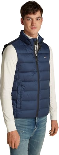 Tommy Jeans Chaleco Hombre Down ligero, Azul (Dark Night Navy), S