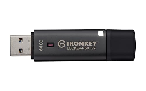 Image of Kingston Ironkey Locker+ 50 G2 64GB Encrypted USB Drive | FIPS 197 | AES-XTS Protection | Multi-Password Security | USB 3.2 Gen 1 | IKLP50G2 /64GB