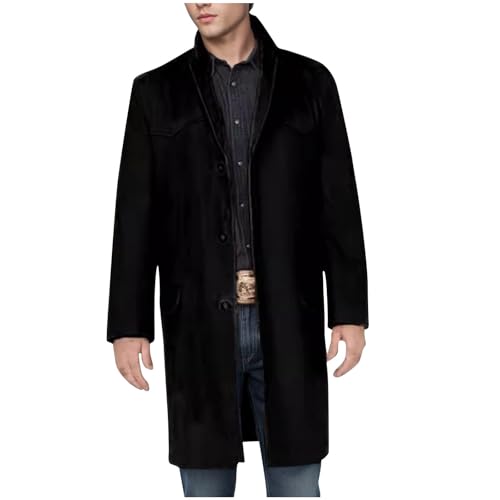 Generisch Trench coat pour homme - Long - Décontracté - En laine - Léger - Simple boutonnage - Veste d'hiver - Veste mi-saison - Veste d'hiver à revers - Veste d'affaires - Veste d'extérieur Generisch Trench coat pour homme - Long - Décontracté - En laine - Léger - Simple boutonnage - Veste d'hiver - Veste mi-saison - Veste d'hiver à revers - Veste d'affaires - Veste d'extérieur