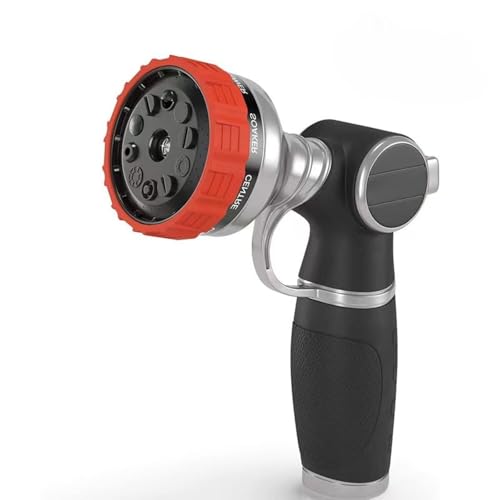 Hose Nozzle,Heavy Duty Metal Garden Hose Nozzles - 10 Spray