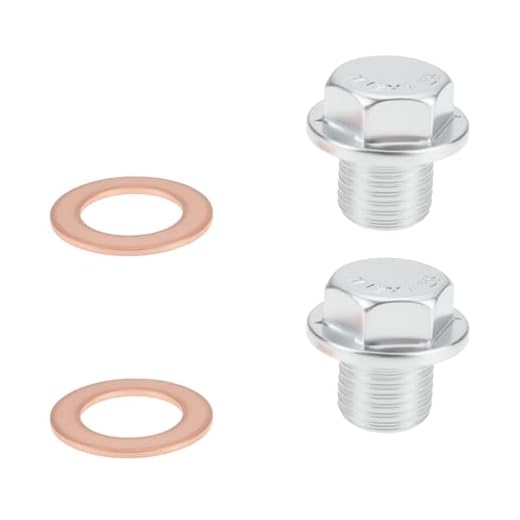 VGOL 2pcs Pernos de Tapón de Cárter de Aceite de Motor M12x1,25 9034112012 90341-12012 Compatible con Lexus GS200t 2.0L Turbo 2016-2017