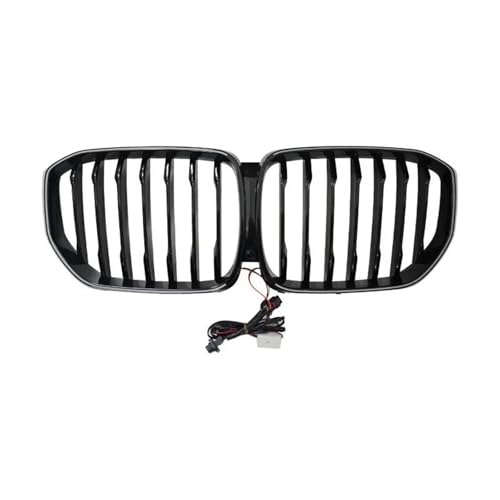 Parrilla Delantera Para X5 G05 2019-2022 parrilla de carreras de coches LED de una sola línea brillo negro accesorios de parrilla de parachoques delantero Rejilla Paragolpes