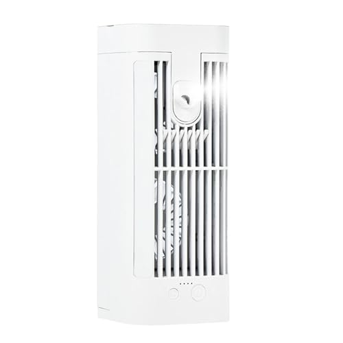 ventilador de aire acondicionado, aire acondicionado de mesa - enfriador de aire personal,Enfriador de CA con luz nocturna, ventilador de nebulización USB para uso personal