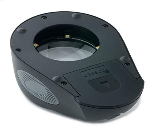 Carson LL-88 5x LumiLoupe Ultra LED Lighted Stand Magnifier Loup, Black