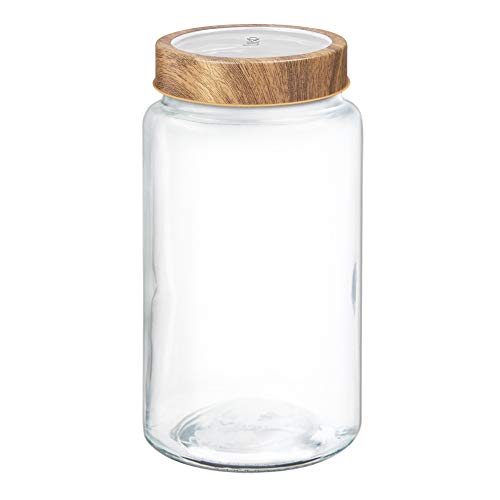 Image of Treo By Milton Woody Radius Storage Glass Jar, 1 Piece, 1000 ml, Transparent