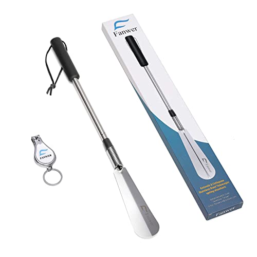 Fanwer XIEBA-SHENSUO-TANHUANGJ Premium Long Handled Shoe Lifter 16 Inch To 31 Inch Adjustable Expander Shoe Horn thumb #5