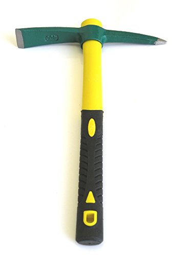 Ergonomic Solid Aim Large Sized Hand-Held Pick Mattock Classic Digging Tool, Heavy Duty Extra Thick Steel Pickaxe with Heavy Duty Handle (15inch Overall in Length With 1.5" x 10" Steel Blade.)