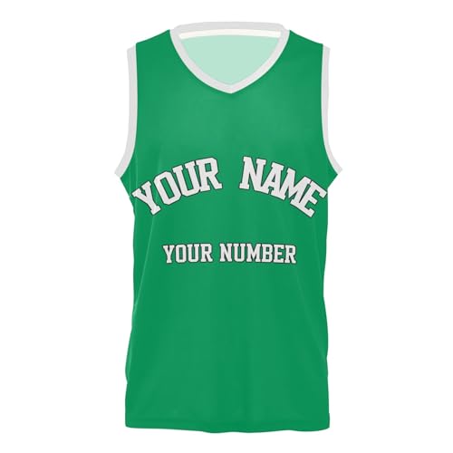 Custom Basketball Jerseys Peacock Green Personalized Team Name Number Basketball Jersey Athletic Quick Dry Shirts for Men Women